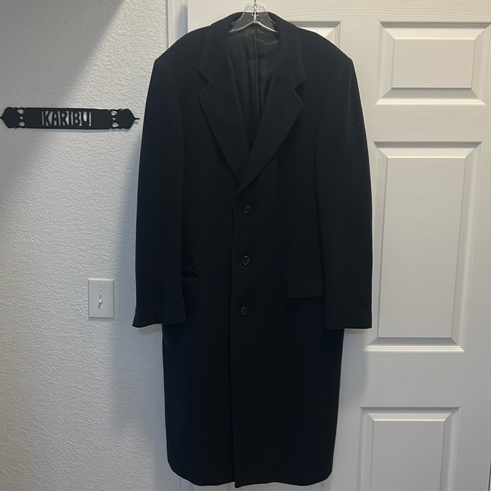 Black overcoat
